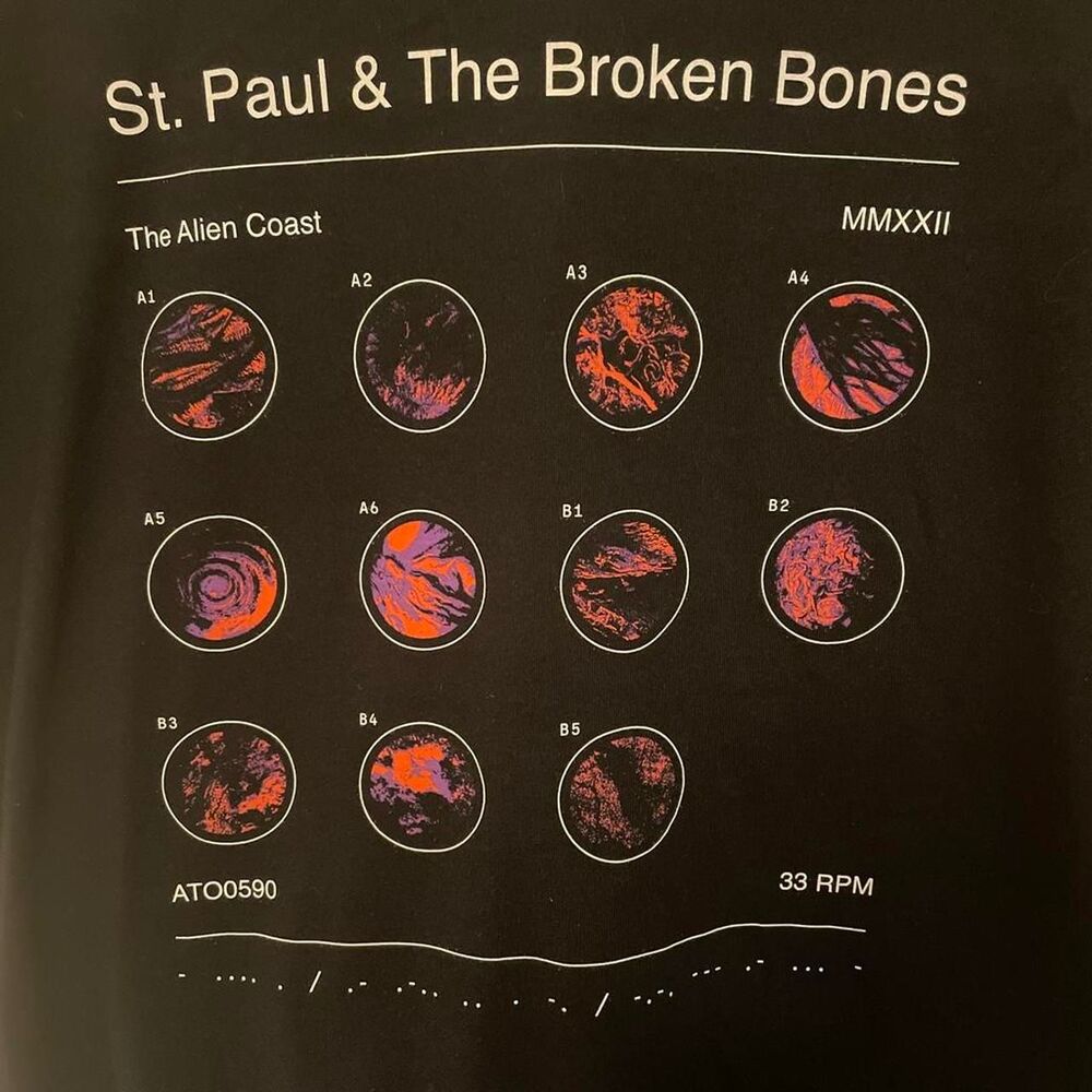 St. Paul & The Broken Bones "The Alien Coast" 2022 tour shirt